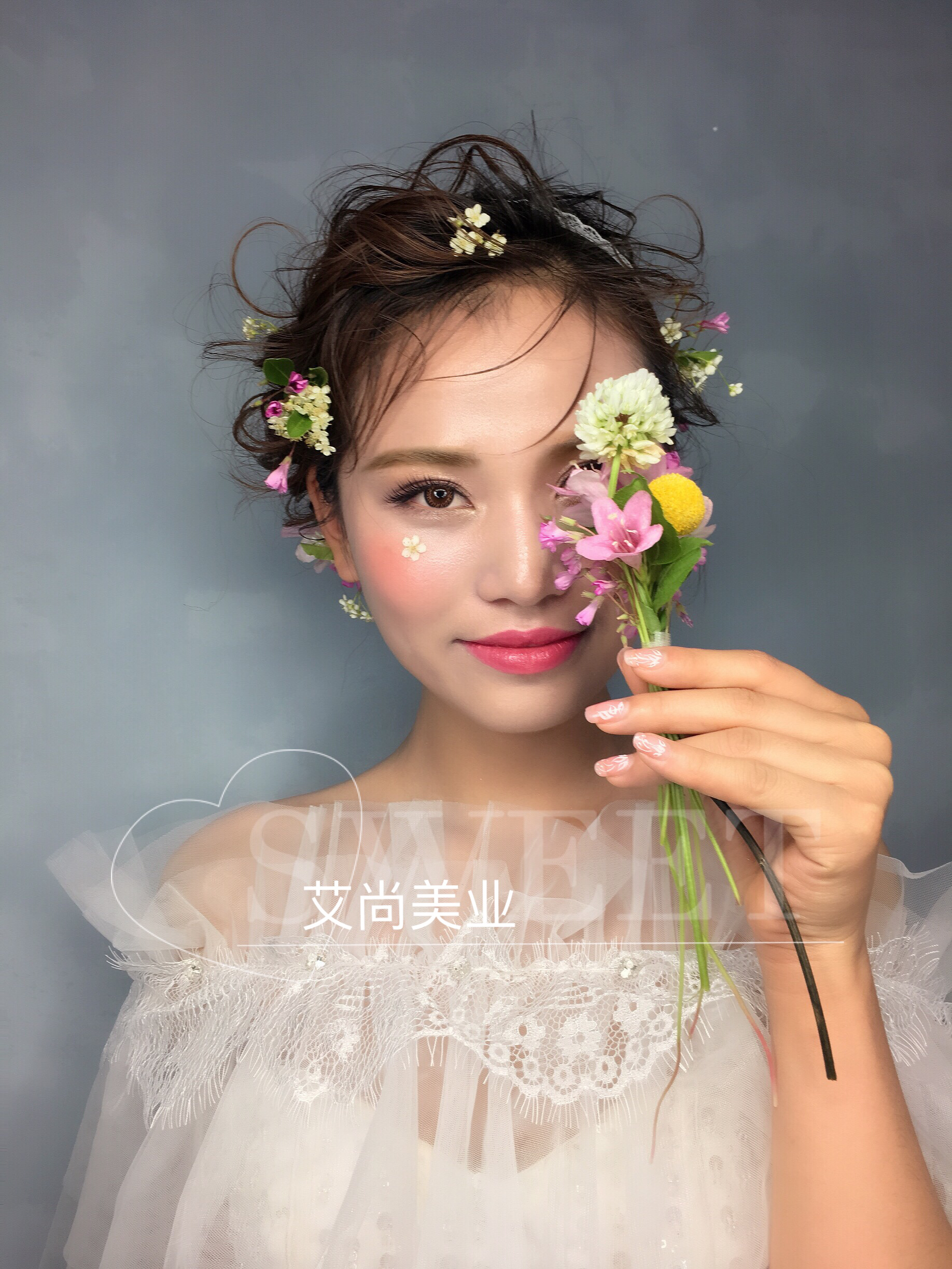 艾尚化妆美容职业培训学校新娘跟妆班今日所学(图3)